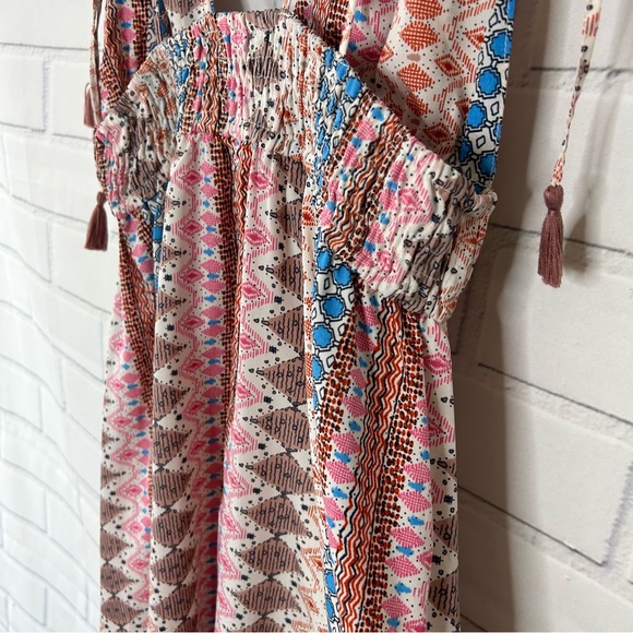 Lulus Maxin' Relaxin' Multi Print Maxi Dress size Medium - Picture 7 of 8